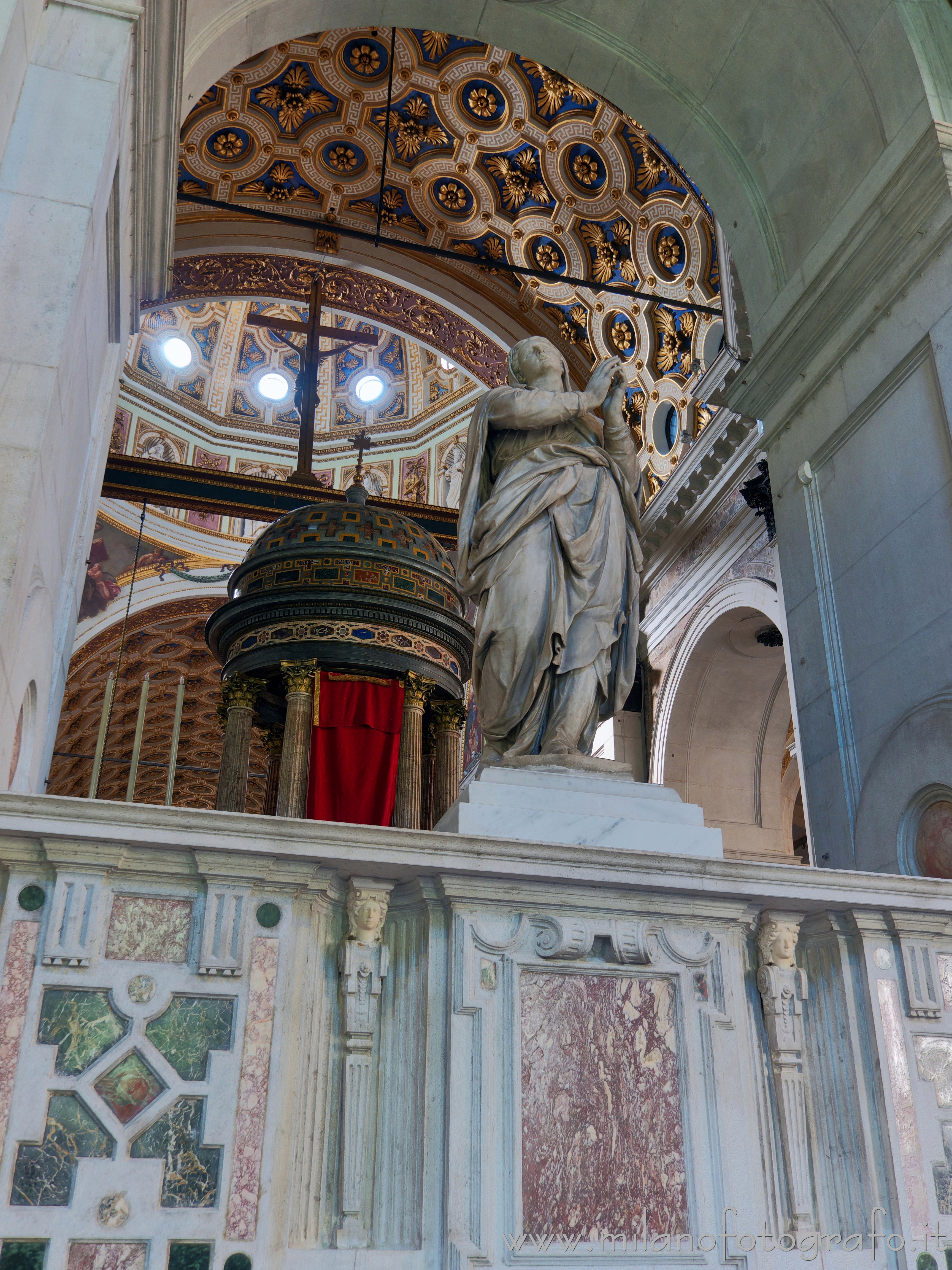 Milan (Italy) - Statue of the Assumption in the retrochoir of the Church of Santa Maria dei Miracoli